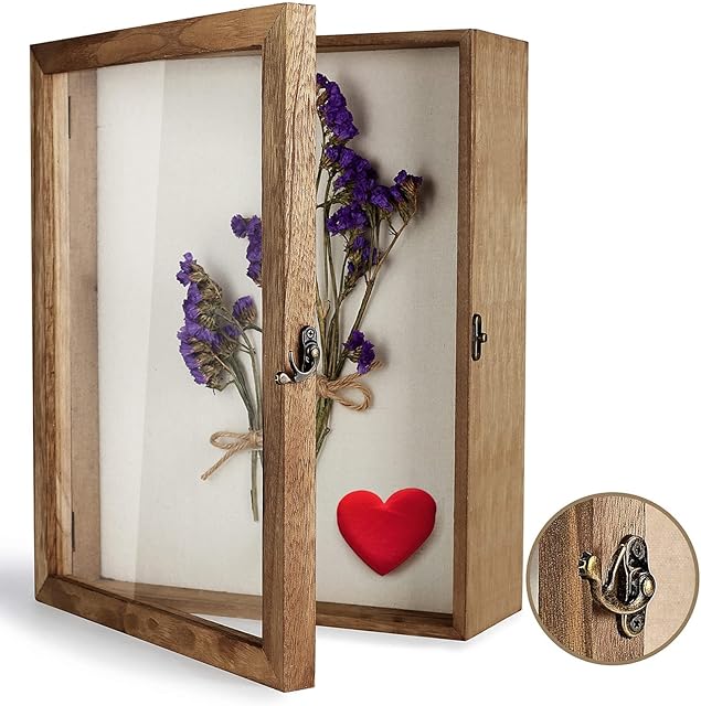 TJ.MOREE Shadow Box Display Case 11x14(28x36cm) Shadowbox Frame with Linen Back Memorabilia Bouquet Medals Photos Memory Box for Keepsakes