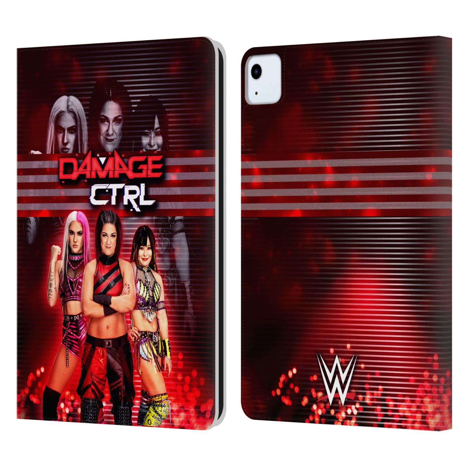 Head Case Designs Officially Licensed WWE Bayley, Dakota Kai, Iyo Sky Damage CTRL Leather Book Wallet Case Cover Compatible with Apple iPad Air 2020/2022