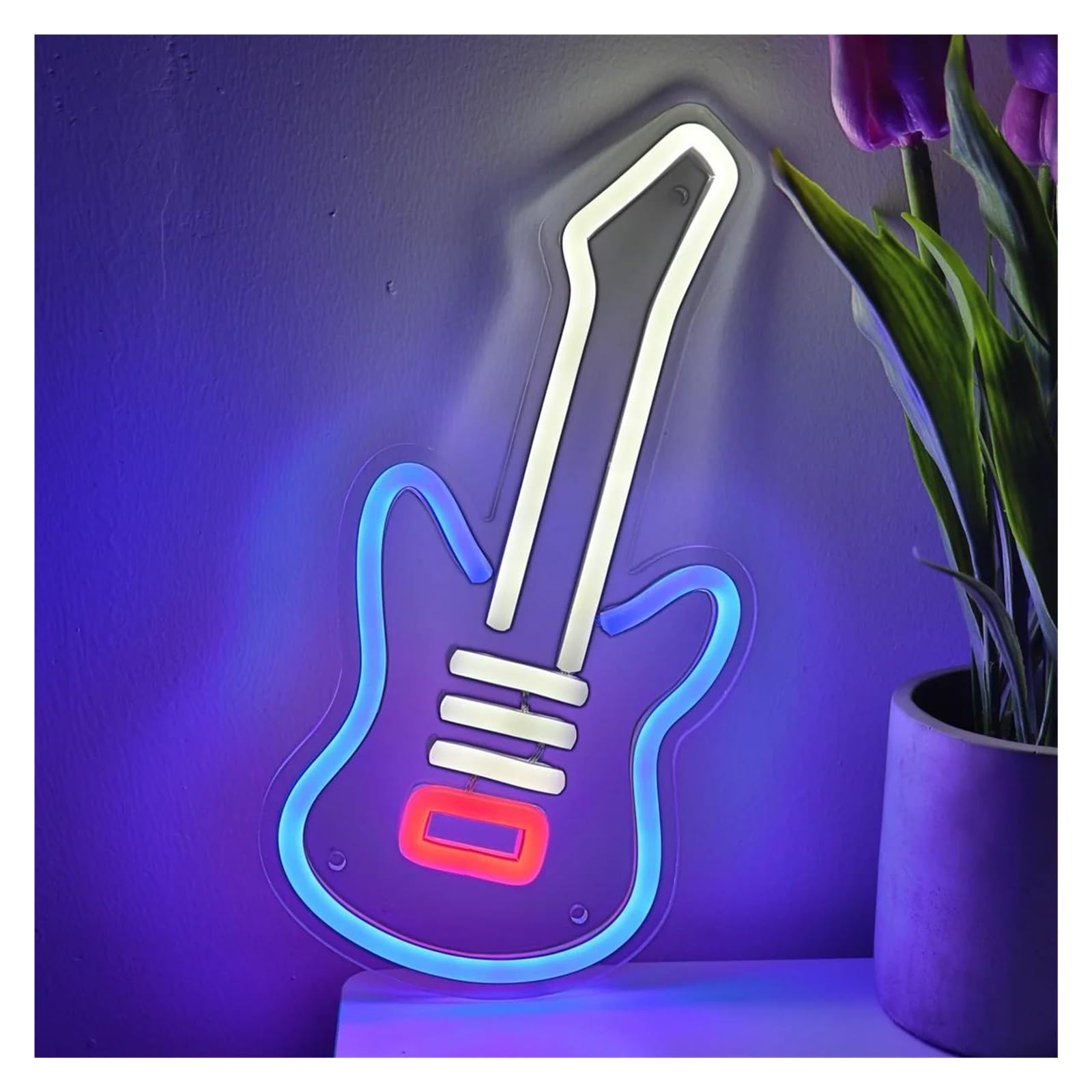 cartelli al neon personalizzati Insegna Al Neon Per Chitarra Luci Dimmerabili Alimentate Tramite USB Per Negozio Club Spettacolo Musicale Studio Festival Decorazione Da Parete 13.8cm×28.9cm