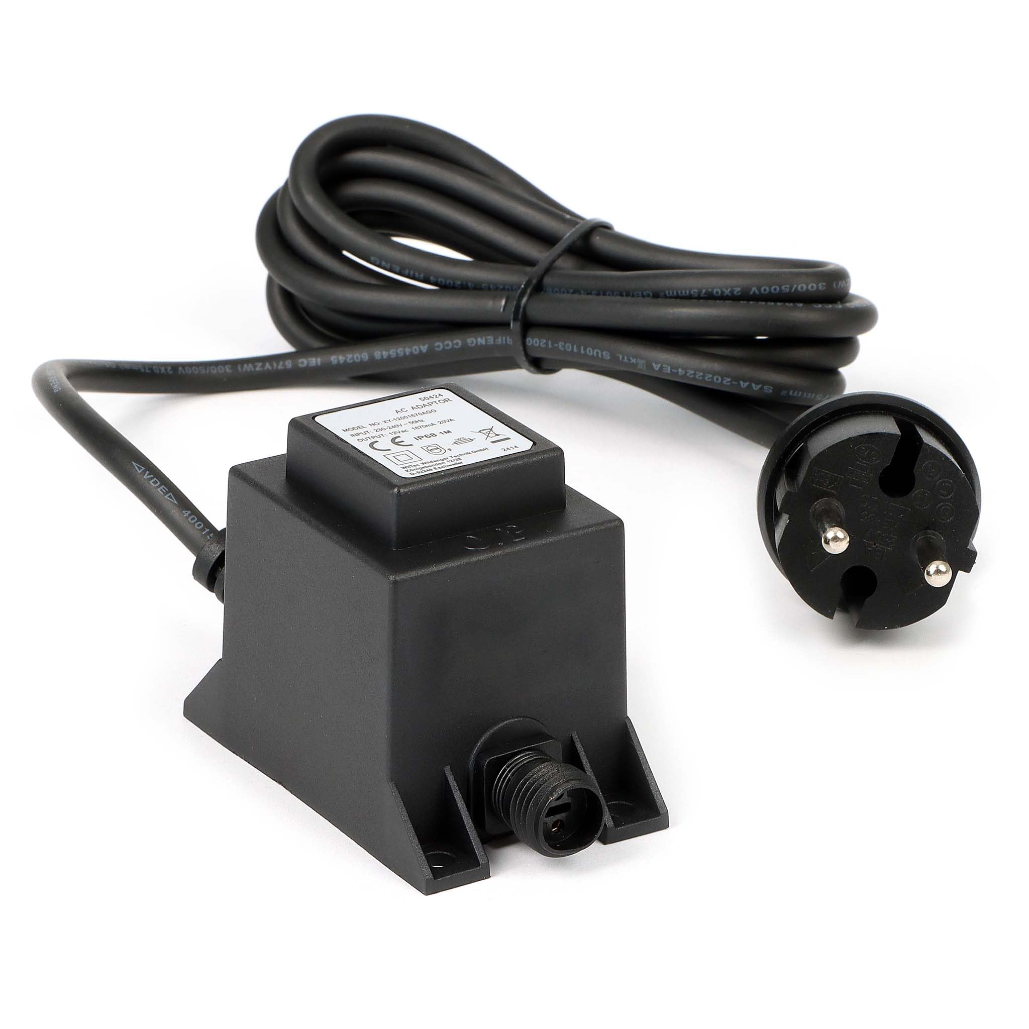 Jebao JBA48V-12-1670U Zasilacz sieciowy dwupinowy IP68 12V 1670mA 20VA AC/AC