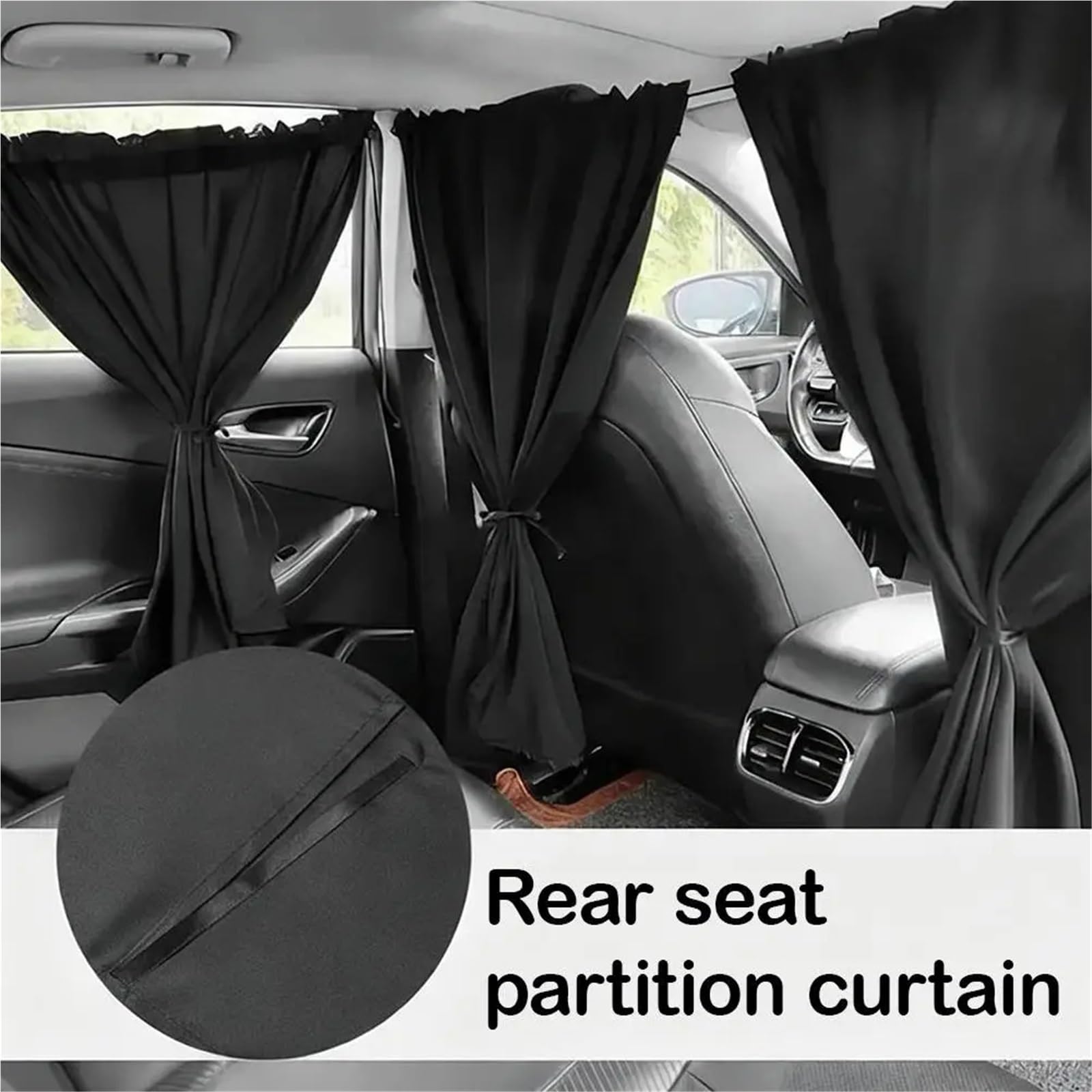 Rideaux de Séparation Voiture Ensemble de Rideaux séparateurs confidentialité for Voiture, 4 pièces, Pare-Soleil fenêtre occultants Amovibles for siège arrière, Sieste Voyage et Camping(Color 1)