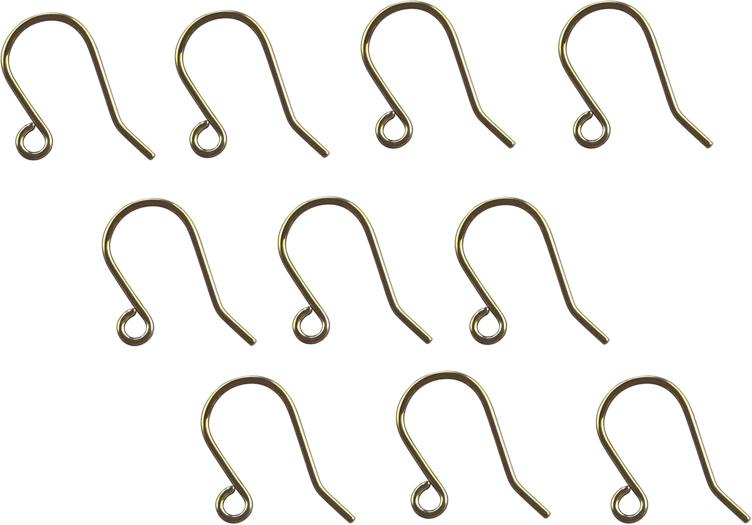 JewelrySupply Shepherds Hook DIY Earring Wires Antique Brass Plated (Package of 10)