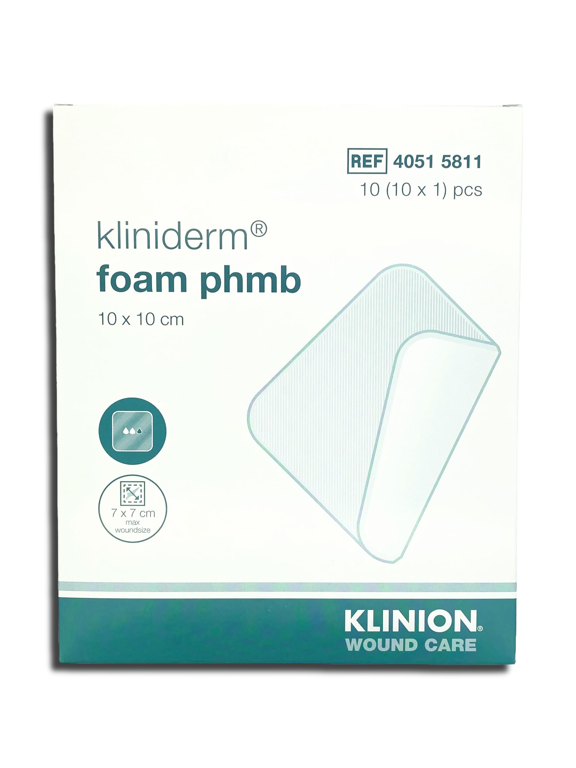 Foam PHMB 10x10cm, Schaumverband, 10-pack