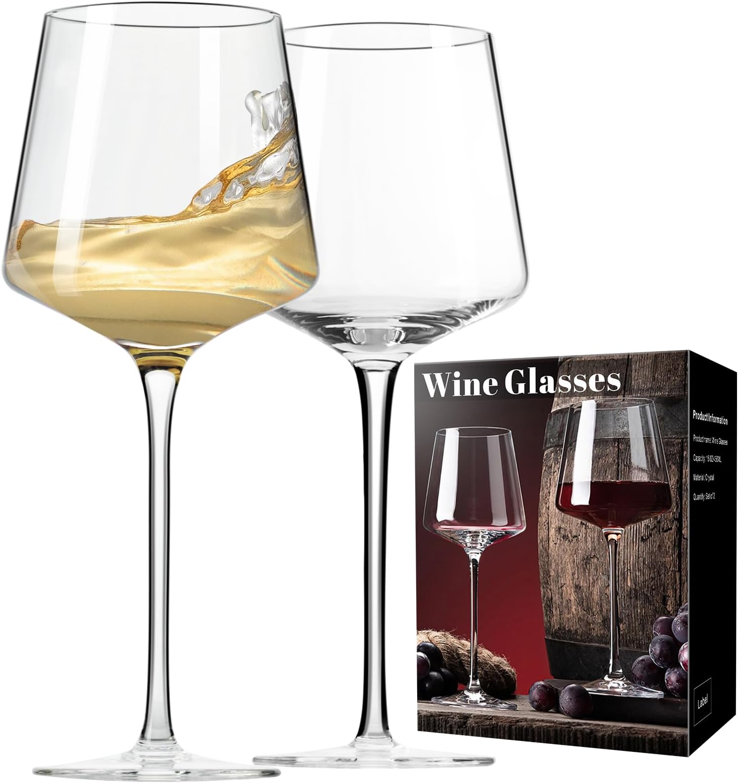Grace Era Wine Glasses Set of 4 Elegant Stemware Stemmed
