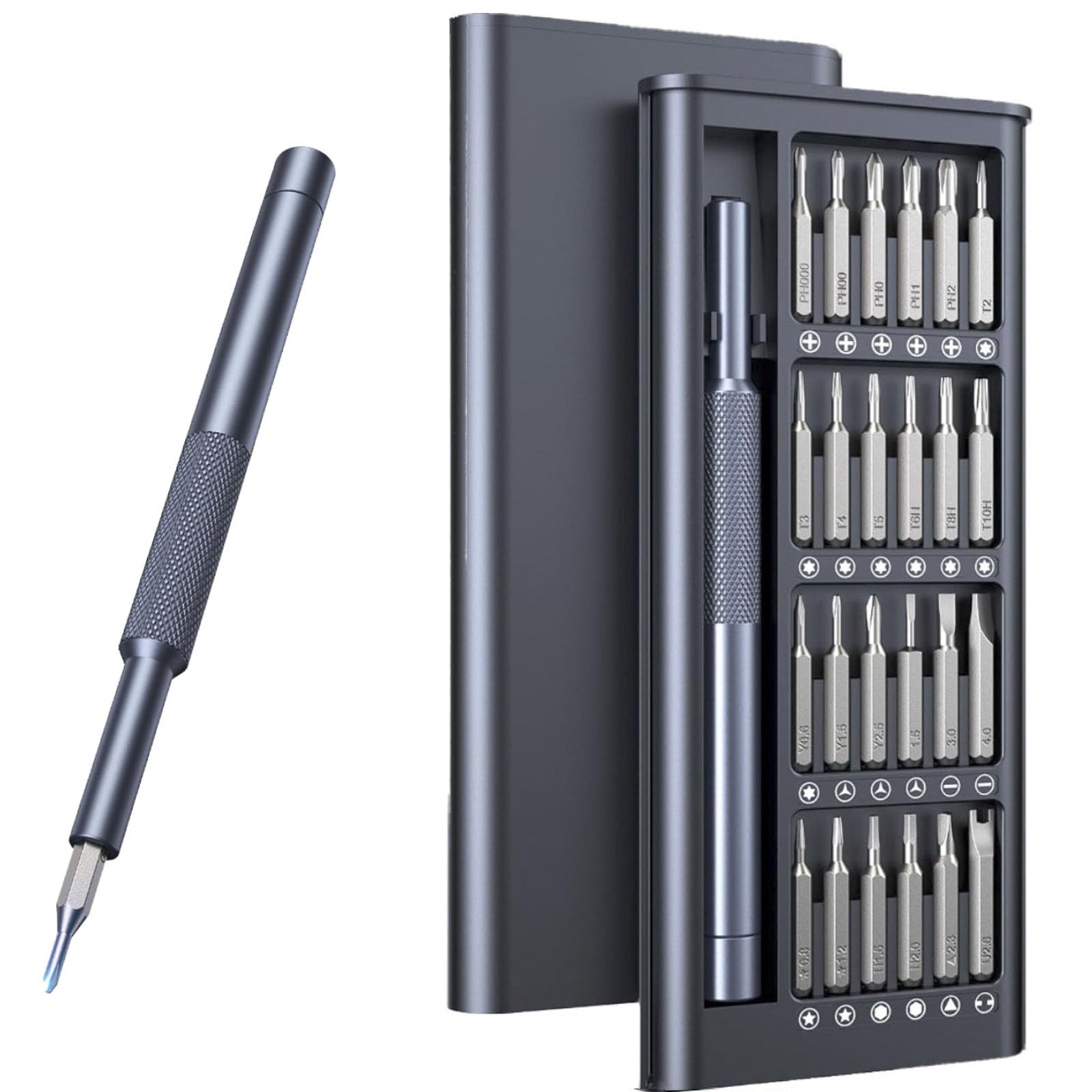 Card Holder 25-IN-1 Precision Small Screwdriver Set, Professional Mini Bit Tool Set for Glasses, Watch, Ring Doorbell, Electronic，Computer，high-strength steel Screw Driver，Magnetic，Gift for Mens-picture-12