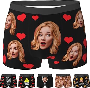 Custom Personalized Face Boxers Briefs For Men Boyfriend Husband Funny Boxers For Him Funny Gifts Customized Gifts