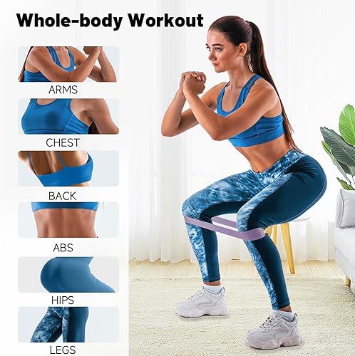 Miniatura 9 de Bandas de ejercicio de resistencia para entrenamiento, bandas elásticas de fitness, bandas de entrenamiento para gimnasio en casa, estiramiento,