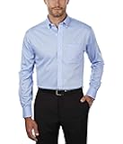 Men's Non Iron Solid Button Collar Dress Shirt