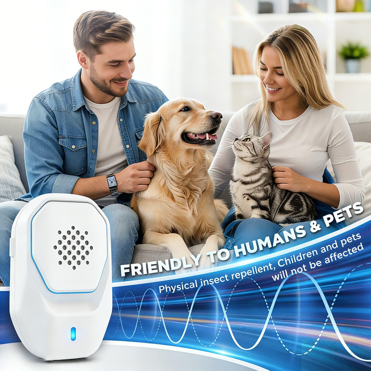 Répulsifs à Ultrasons, Ultrason Souris et Rats, Anti Mouche, Prise Anti Moustique, Electrique Appareil Répulsif Interieur - Fourmis, Souris, Rats, Araignées, Cafards, 100% Inoffensif - 4 Paquets
