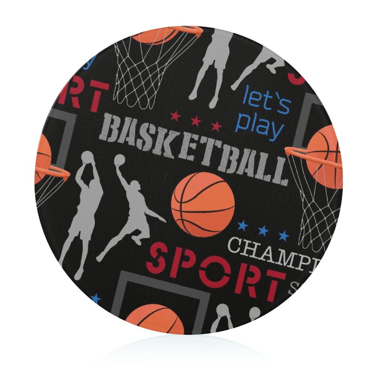 Planche de cuisine basket-ball en verre de 20 cm, le cadeau idéal