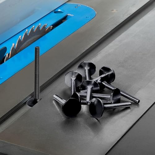 Miniatura 8 de POWERTEC 71891 Juego de tope abatible y barra de inglete  Tope abatible de 3 pulgadas con 2 barras de inglete de 18 pulgadas para cualquier ranura