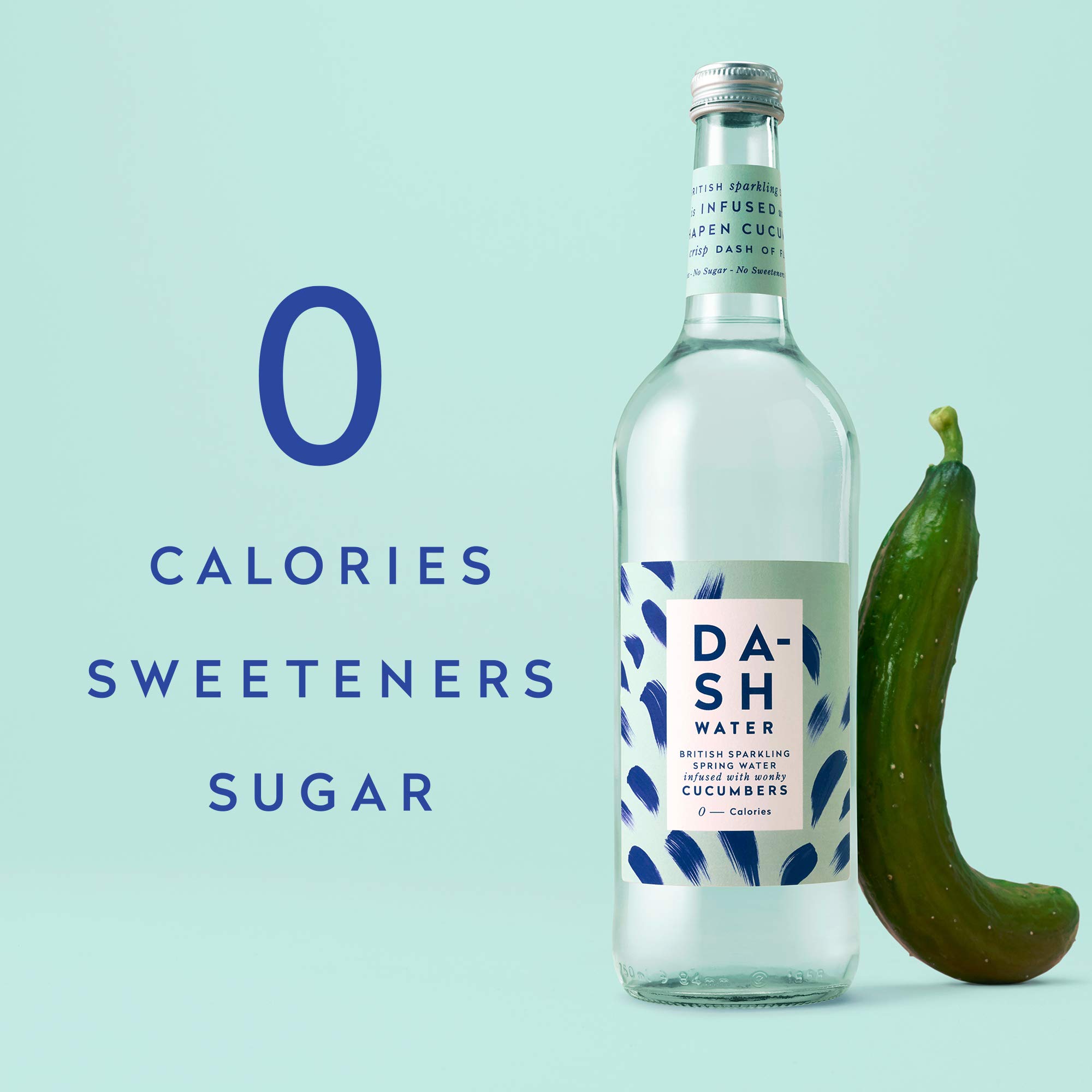 Dash Water Cucumber 6 x Flavoured Sparkling Spring Water NO Sugar