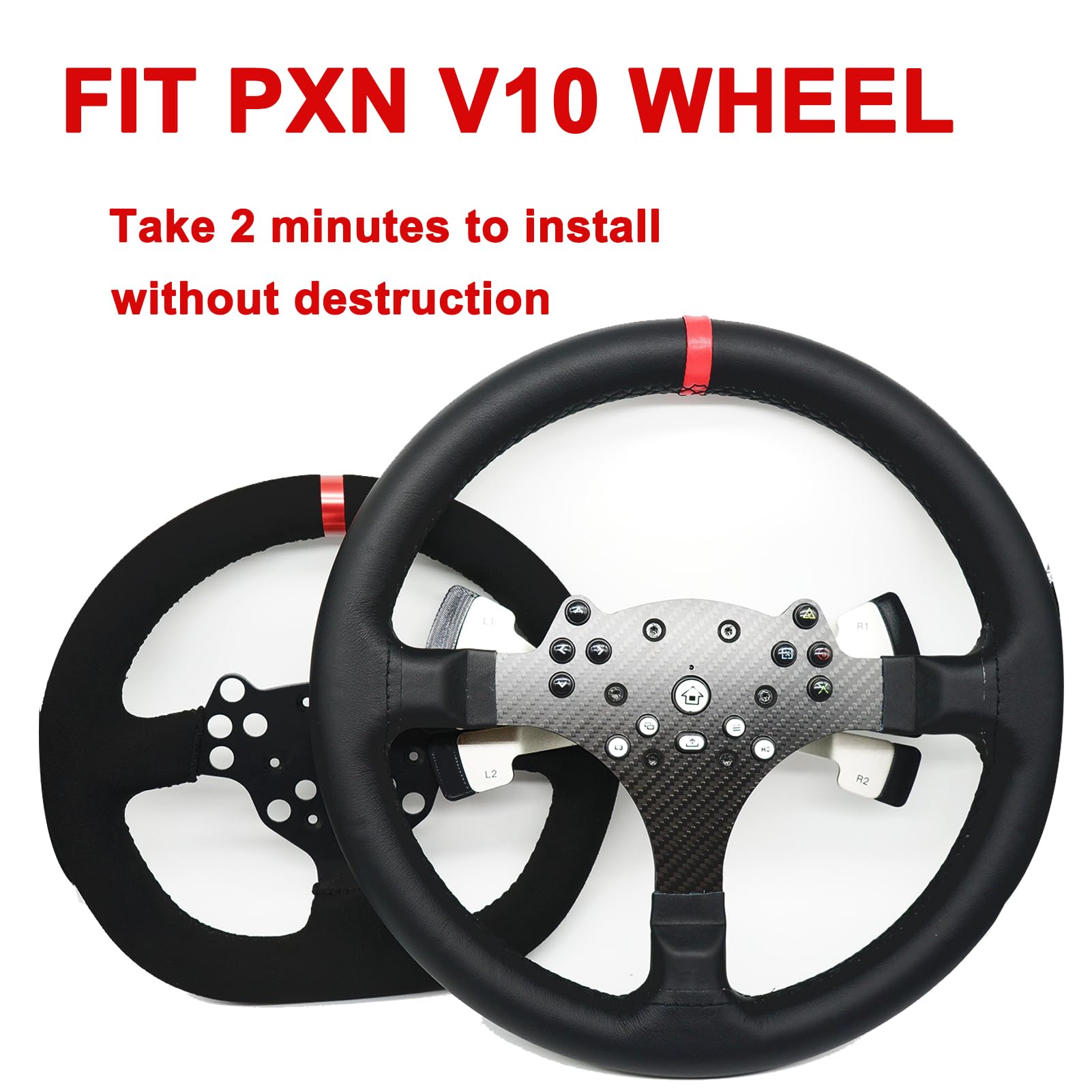 Amazon.com: Replace 13 inch lightweight Leather Racing Wheel