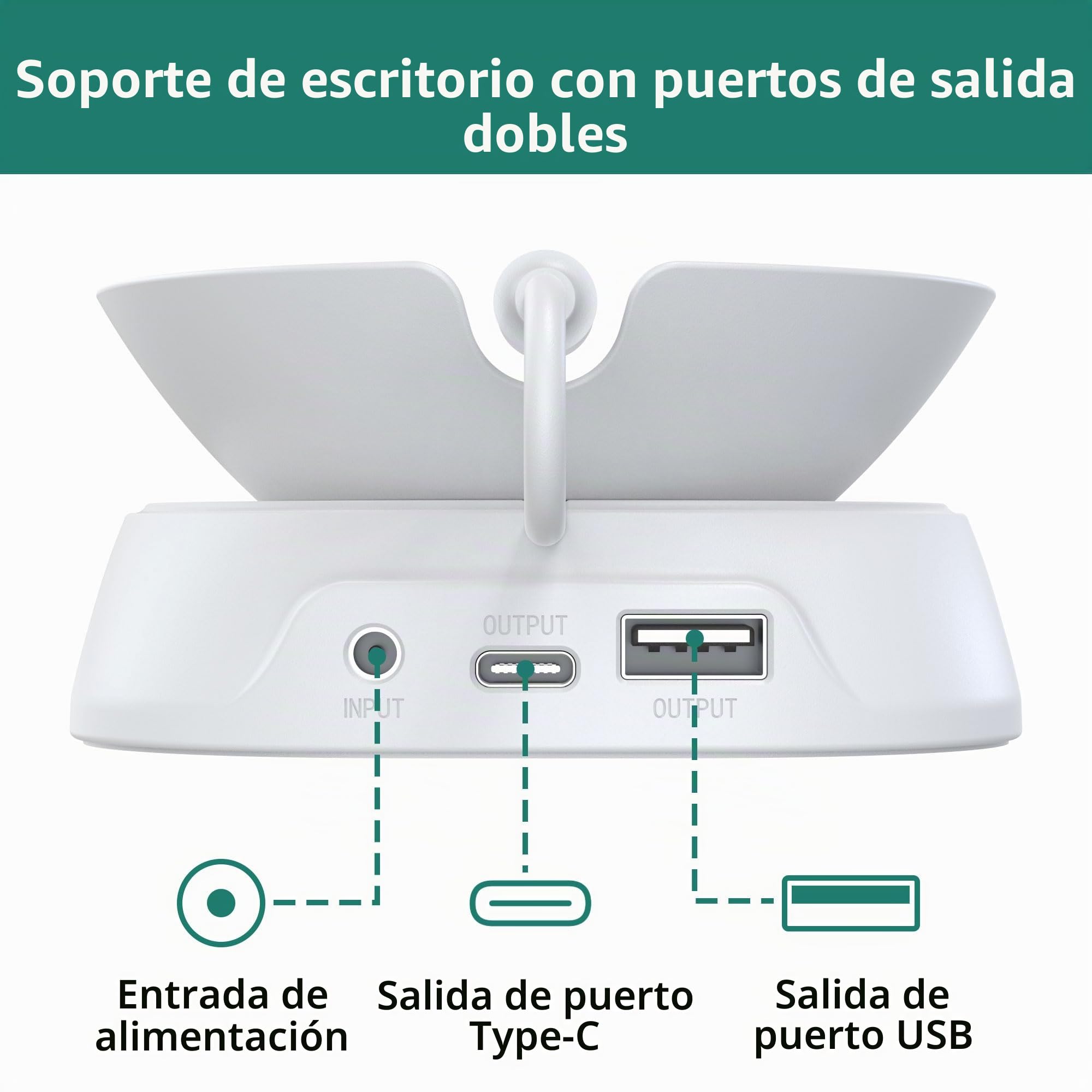 HomeMount Ultimate 2024 Spot Stand - Hub de Carga para Spot, Smartphones y más con Puertos USB-C/A, diseño Elegante, Estable y Que Ahorra Espacio (Blanco)