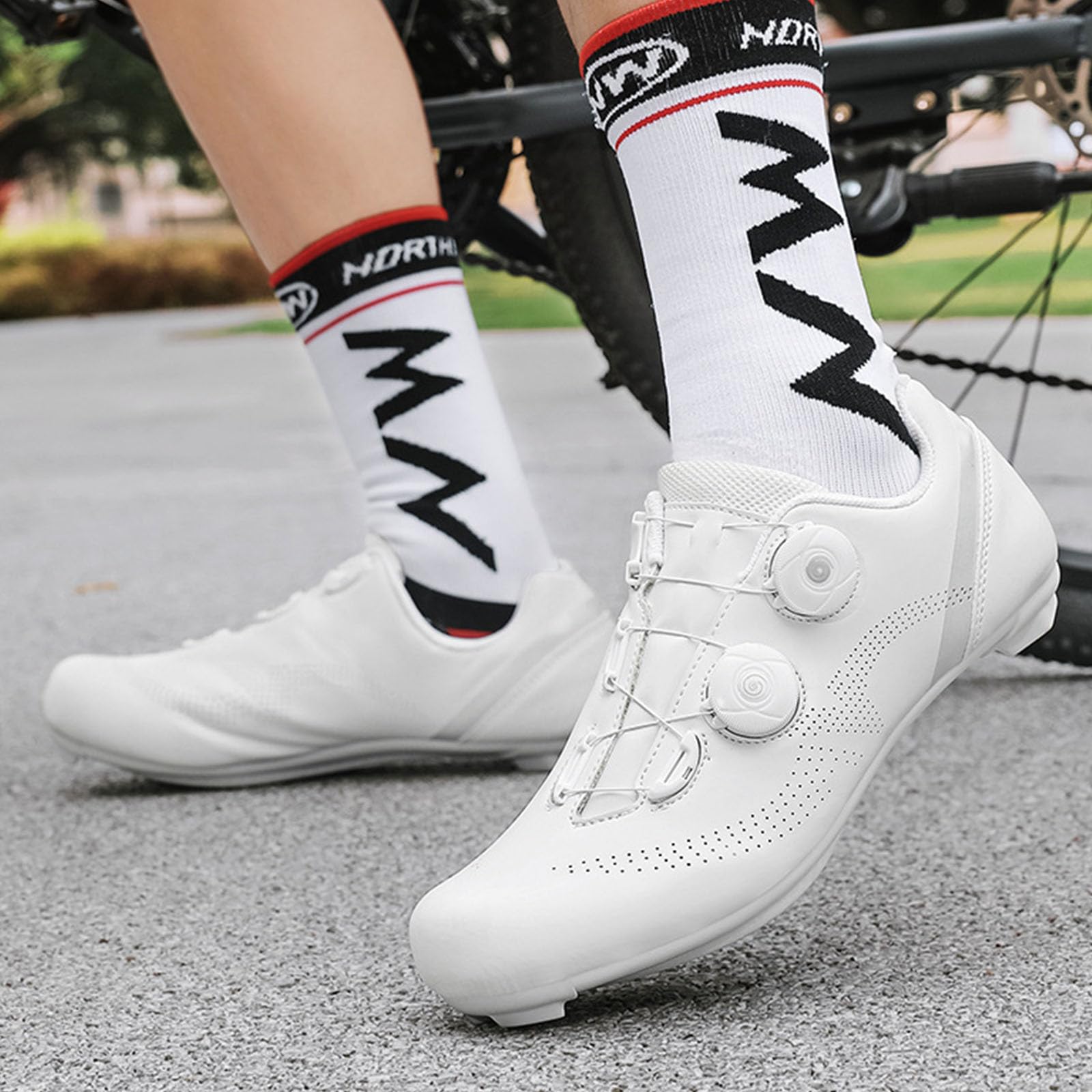 Zapatilla de Ciclismo Carretera para Hombre, Zapatos Bicicleta de Carretera Compatibles con SPD/SPD-SL Lock System Unisex Respirables