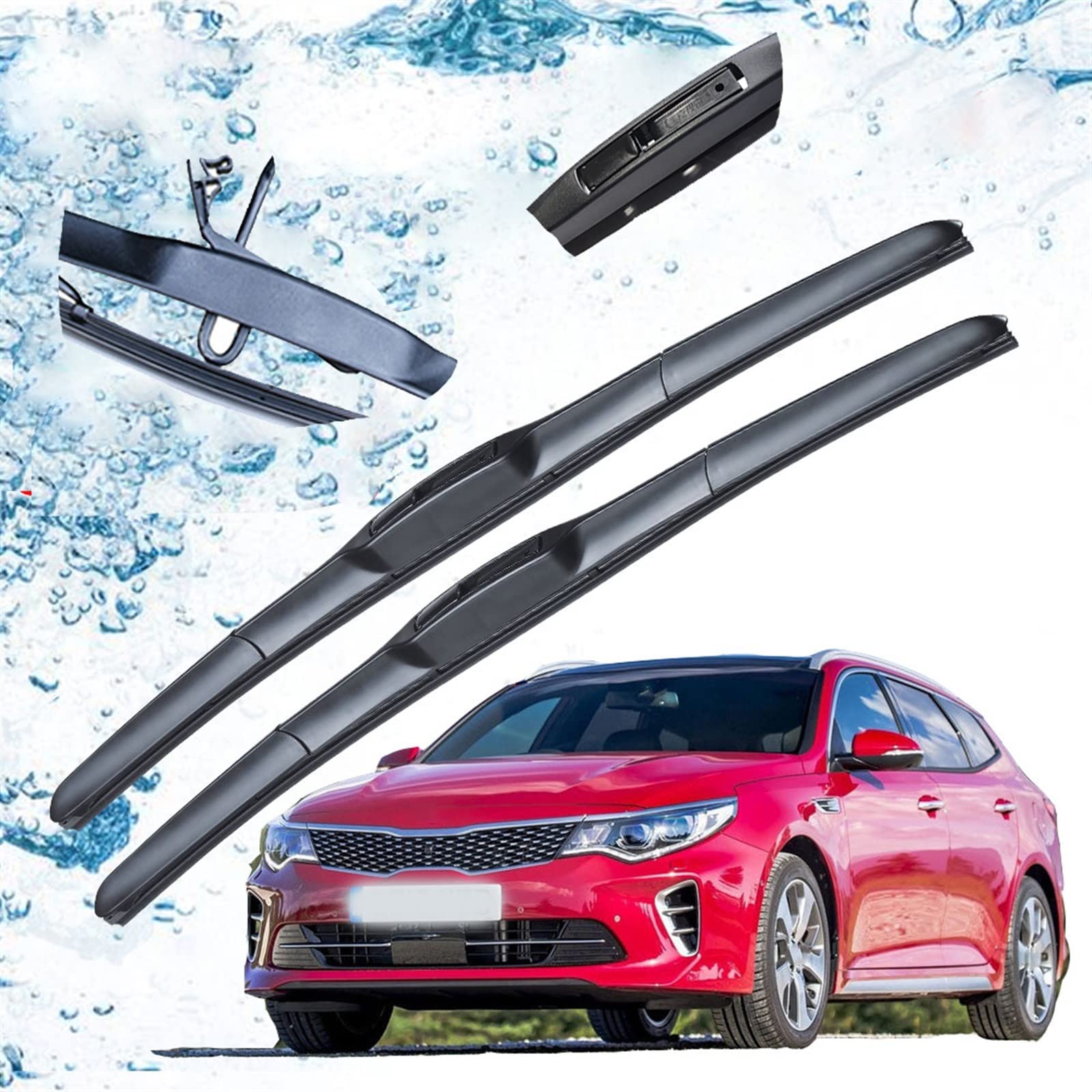 Balais d'essuie-glace U J Crochet pour KIA Optima 2016-2019 K5 JF