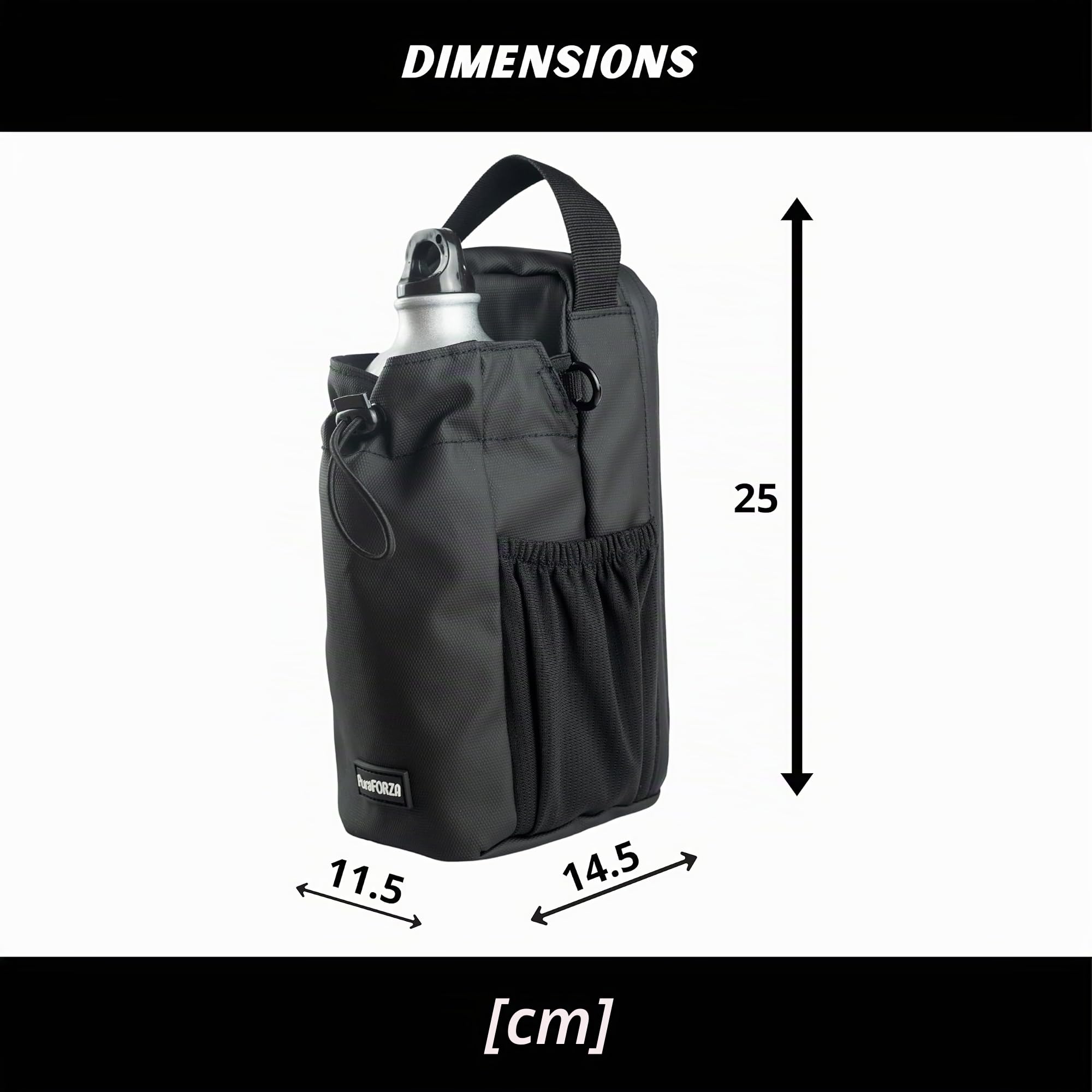 Sac Magnétique Sportif Compact et Léger, Imperméable avec Fixation à Aimant Néodyme, Idéal pour Salle de Sport, Crossfit, Calisthénie, Activités Extérieures, Compatible Bouteilles 1,5L