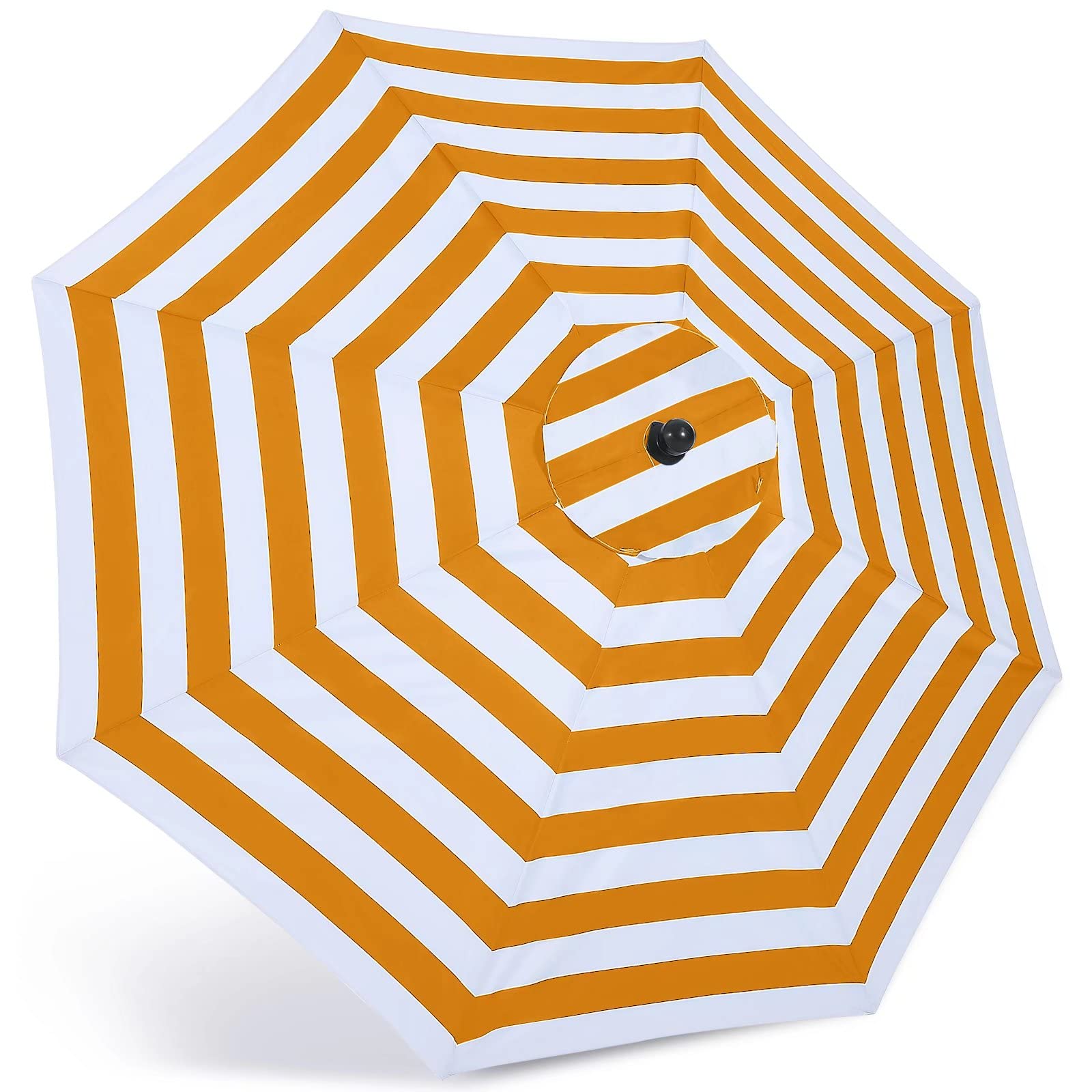 ABCCANOPY 9ft Outdoor Umbrella Replacement Top Suit 8 Ribs (Yellow&amp;White)
