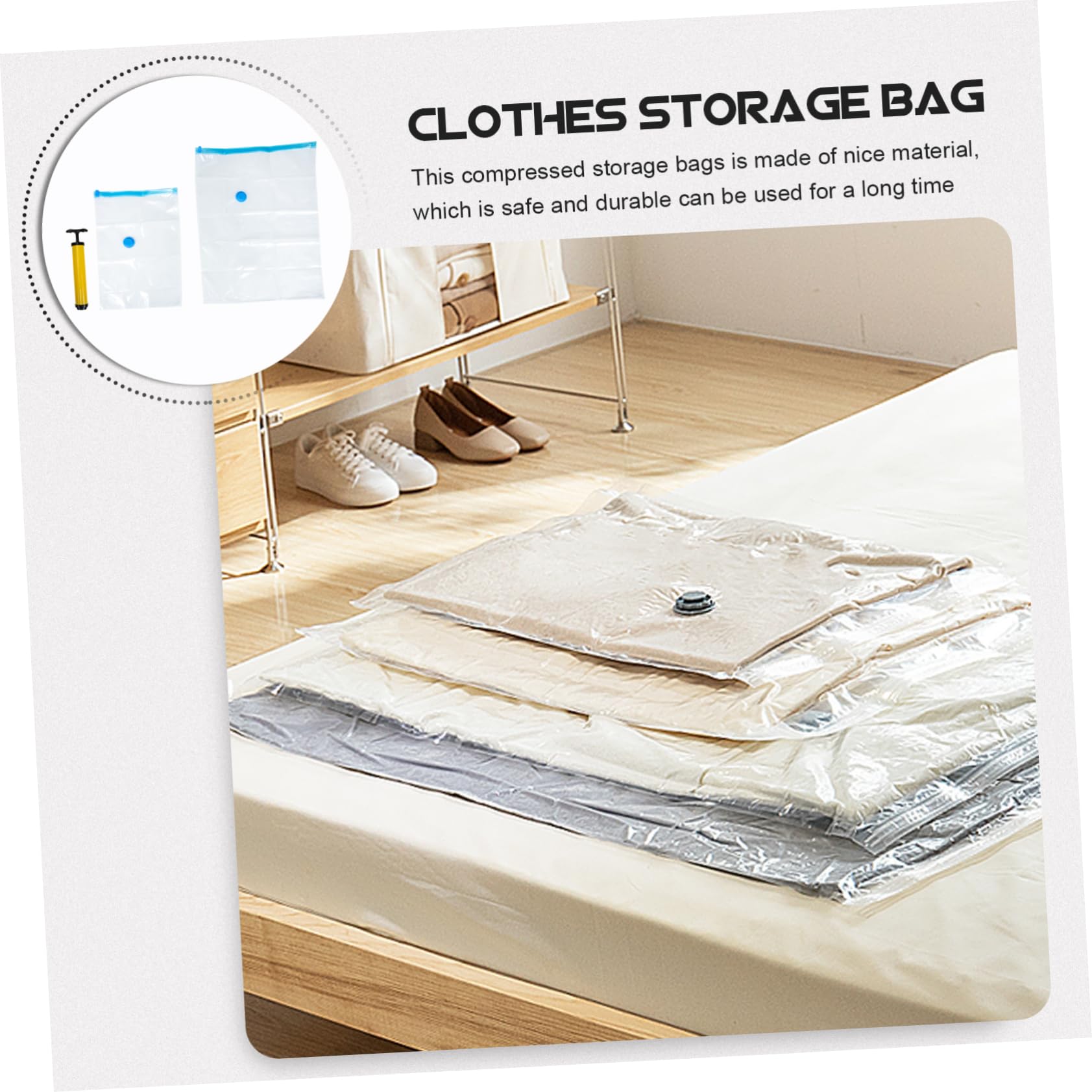 3 Juegos de Bolsas de Almacenamiento al vacío Bolsas de Almacenamiento de Ropa Bolsas de Almacenamiento Impermeables Ropa de Viaje Bolsa de Ropa de Viaje Bolsas de Almacenamiento