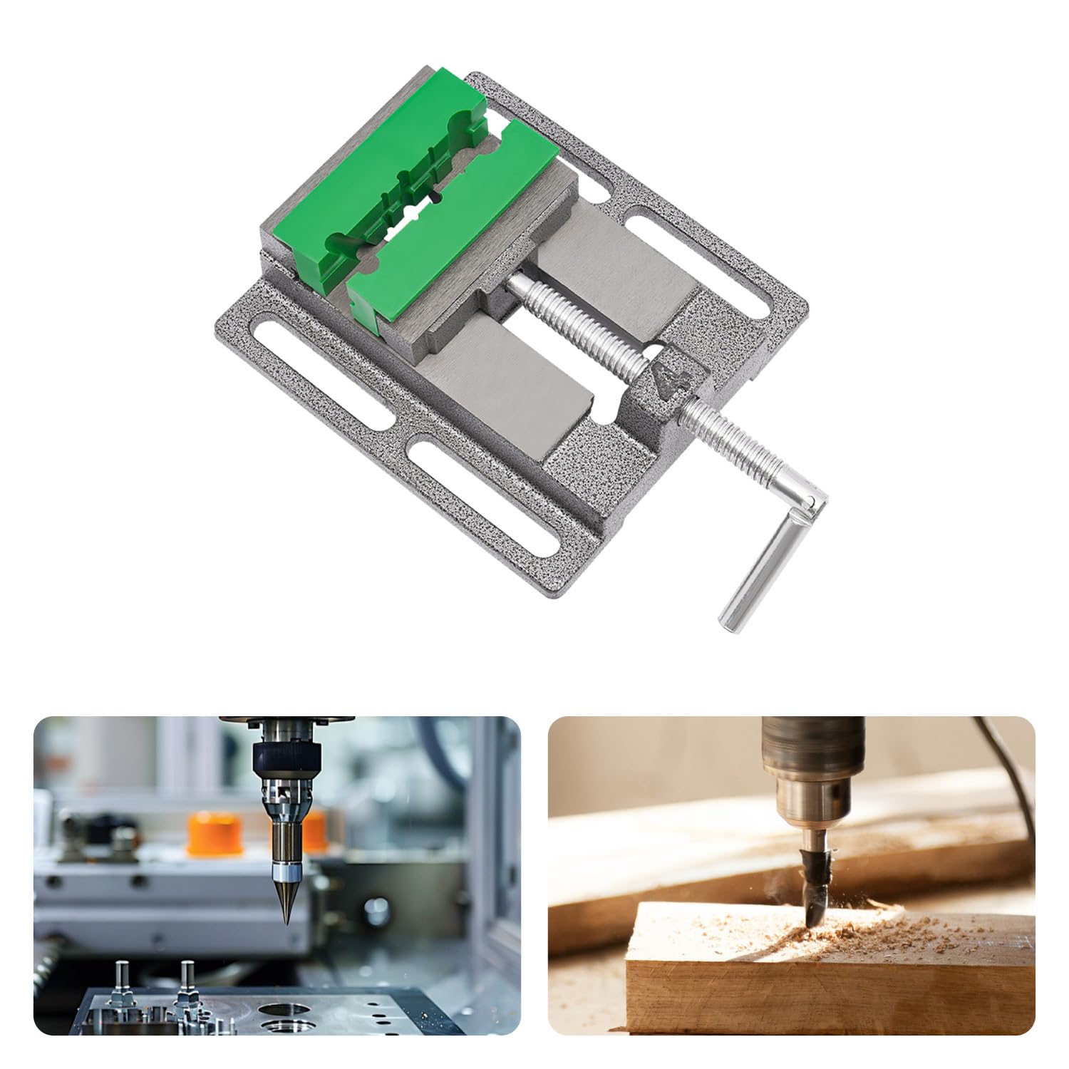 Imadło do wiertarki z magnetycznymi podkładkami imadła, szerokość szczęk 100 mm, imadło do stołu warsztatowego, wysoka stabilność, wysoka wydajność, imadło zaciskowe do warsztatu