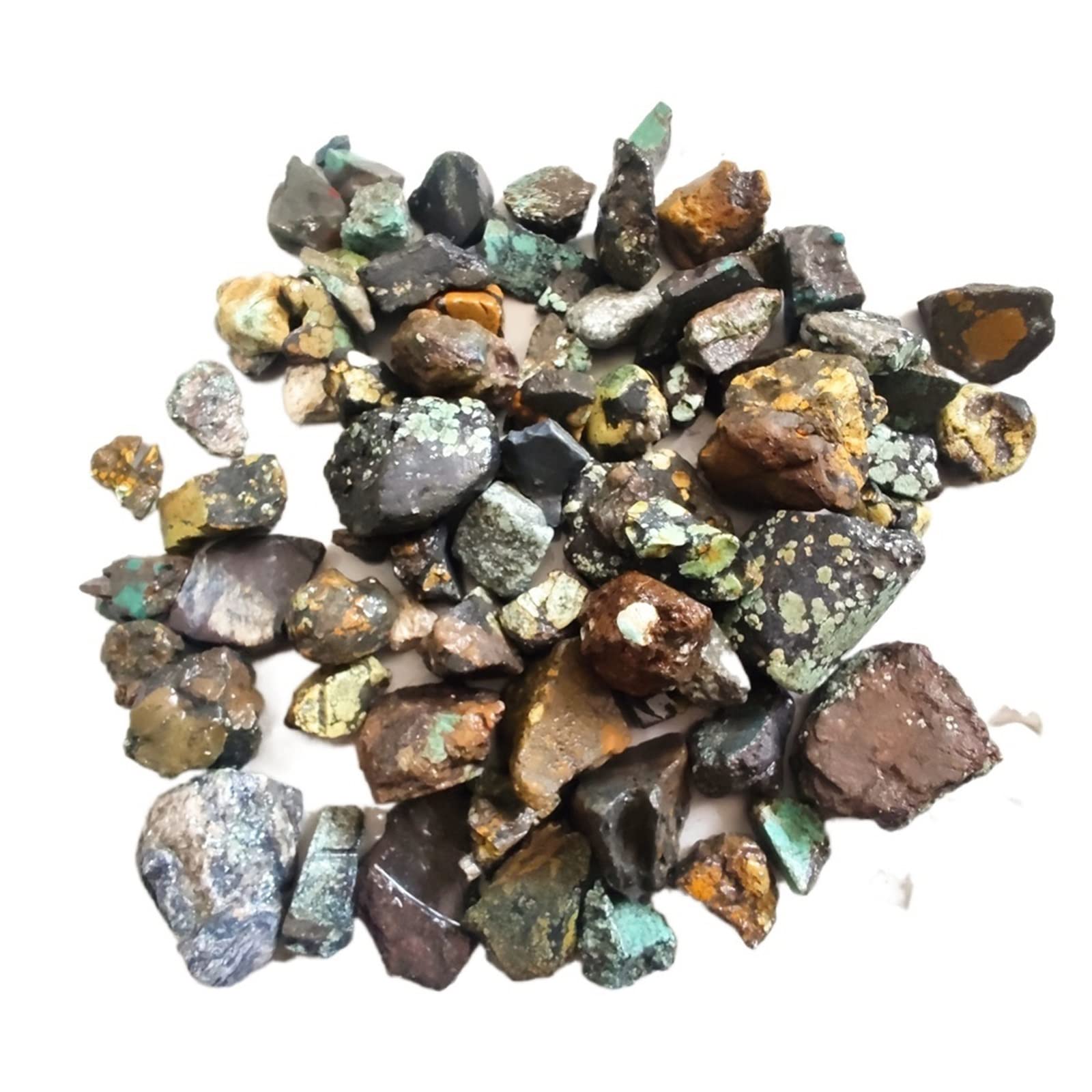Cristal Natural en Bruto 100g 0.5-3cm Piedra Turquesa Natural Piedra Preciosa Real Piedra de Acuario Grava Piedra Irregular Cristal ERTEYIN