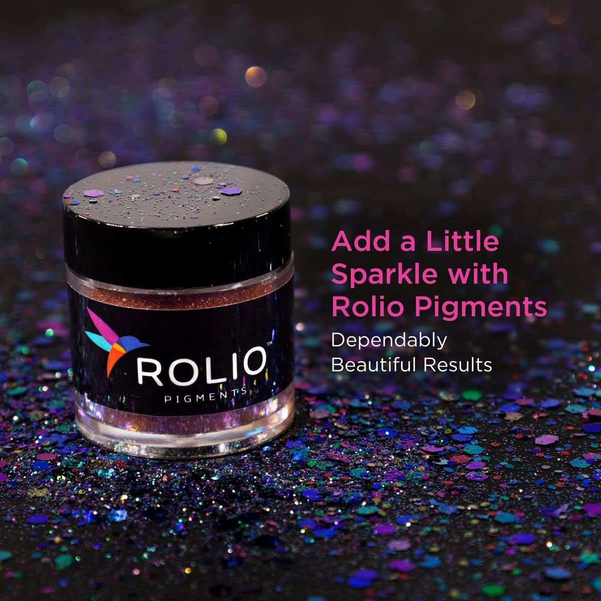 Rolio - Chameleon Mica Powder, Shift Powder Pigment for Epoxy Resin, Arts and Crafts, Jewelry, Tumbler, Painting, Nail Art - (10 Colors x 5g Jars)