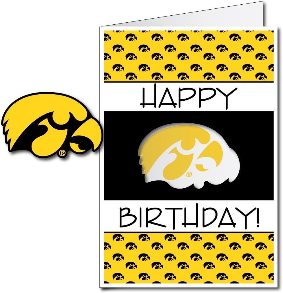 VictoryStore Yard Sign Outdoor Lawn Decorations: University of Iowa Hawkeyes 2 feet x 3 feet Giant Birthday Greeting Card Plus Yard Sign.