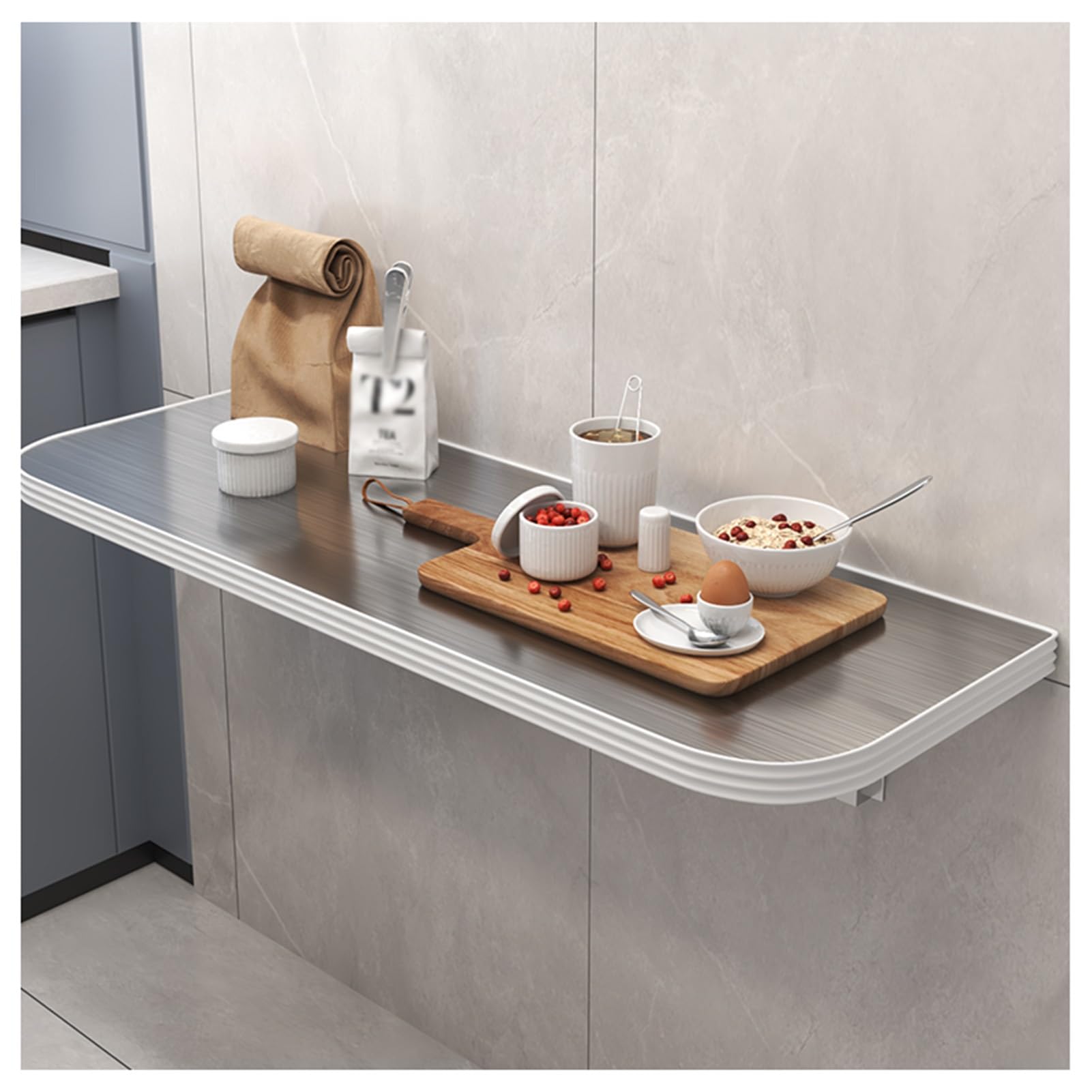 Établi mural pliable cuisine et bureau table inox 80cm