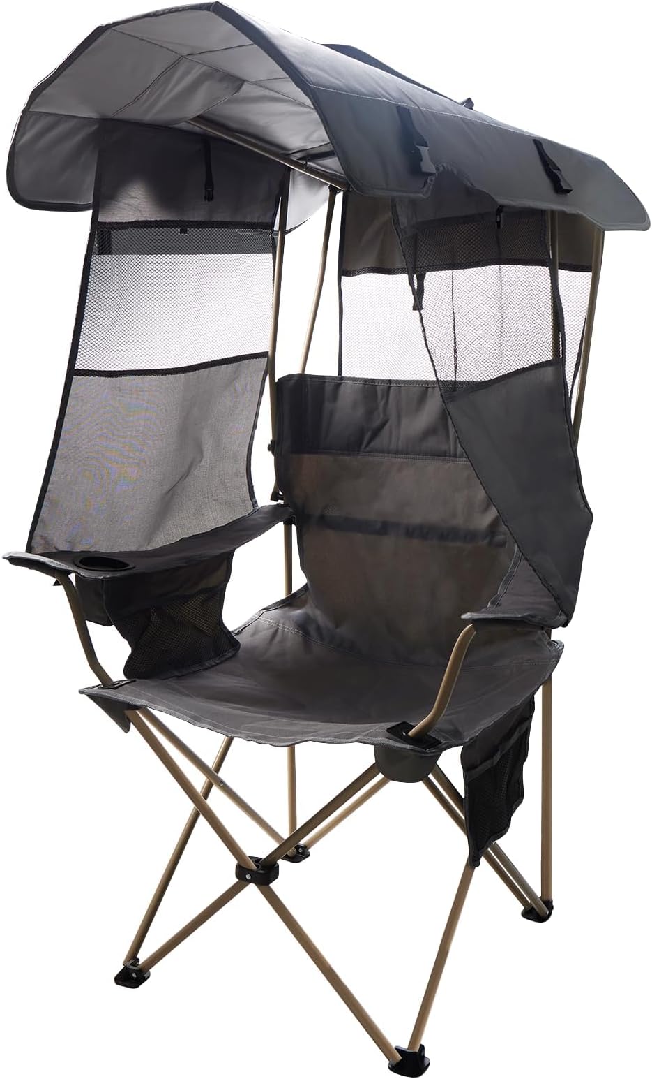 Huskfirm Camping Chair with Canopy Shade,Portable Folding