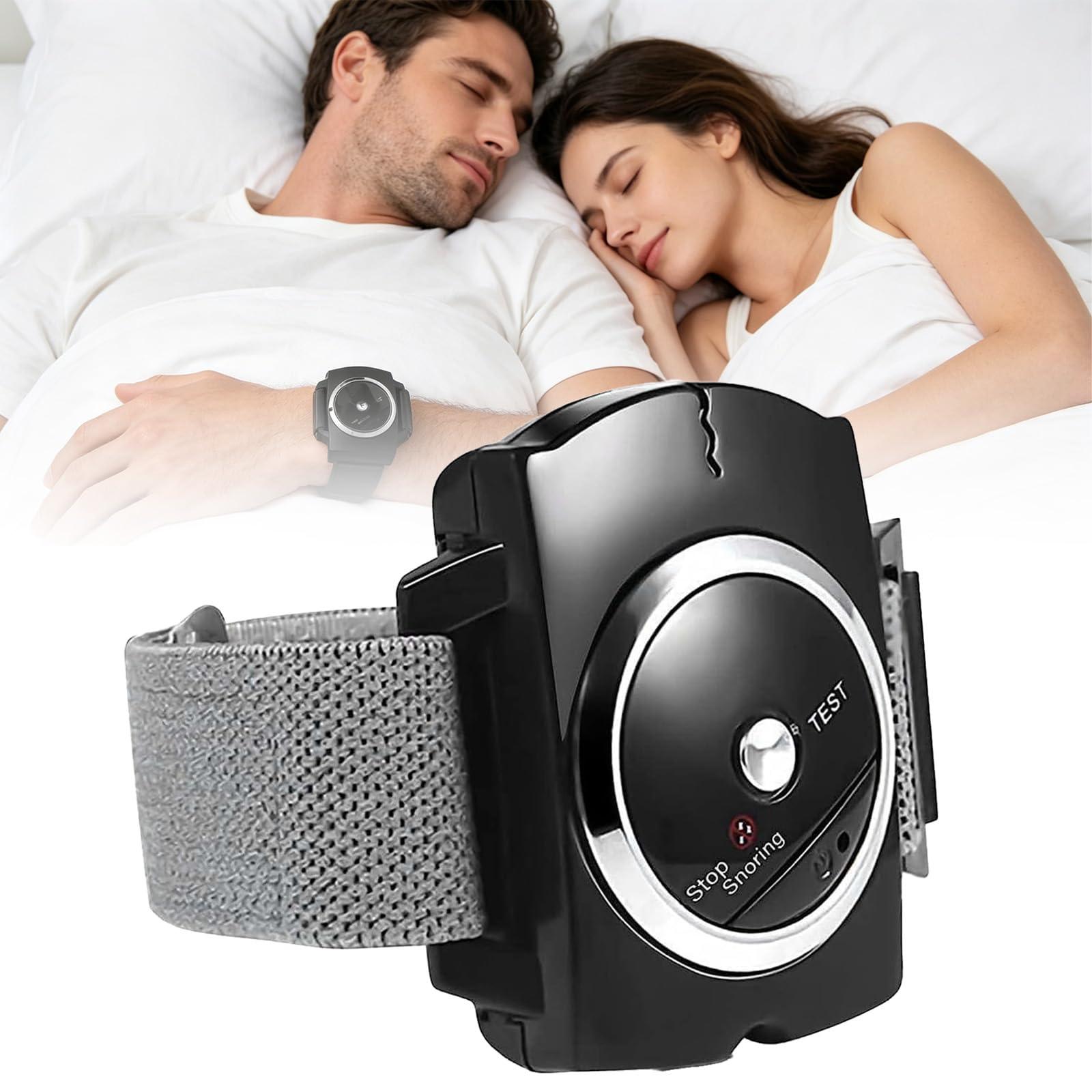 Guggys Sleep Connection Anti Schnarch Armband – Verstellbar Hilft Schnarchgeräusche zu reduzieren für Zuhause Und Reisen.