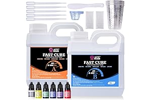 LET'S RESIN Fast Cure Epoxy Resin Set: Crystal Clear & Quick Drying,...