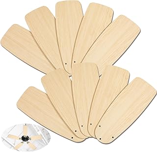 10 Pack Replacement Fan Blades for 42" Ceiling Weatherproof Fan Blades Replacement for Indoor Outdoor(Wood Color)