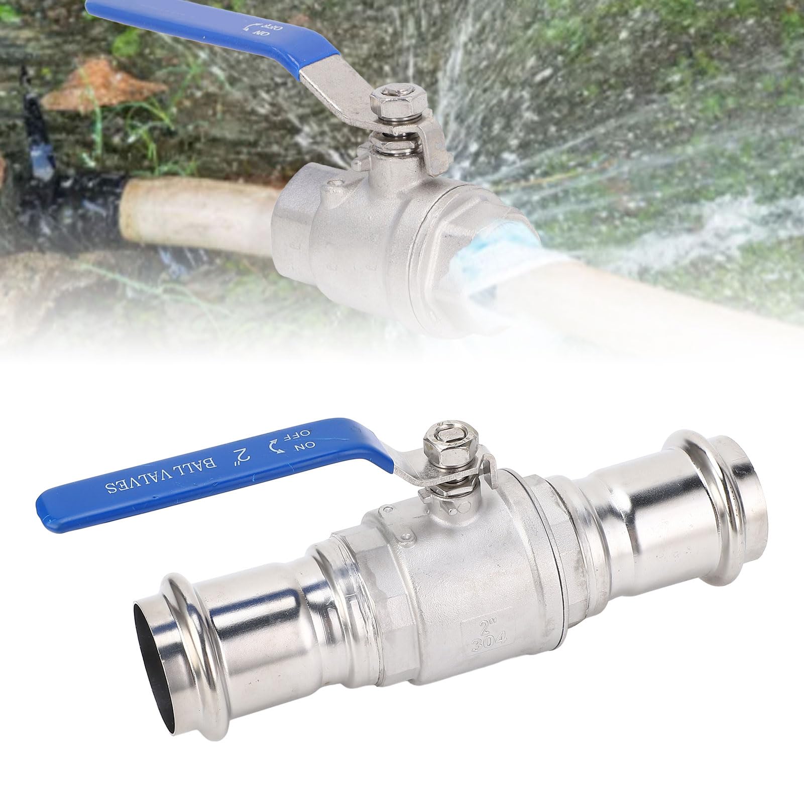 Válvula de Bola de 2 Pulgadas de Acero Inoxidable 1000PSI WOG