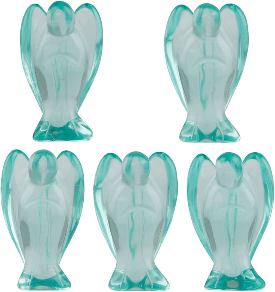 Amazon.co.jp: mookaitedecor ブルークリスタルガラス 守護天使