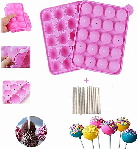 20 cavità in silicone vassoio Pop cake stick Mould Lollipop Party Cupcake stampo per torte, senza BPA, marca YIQI