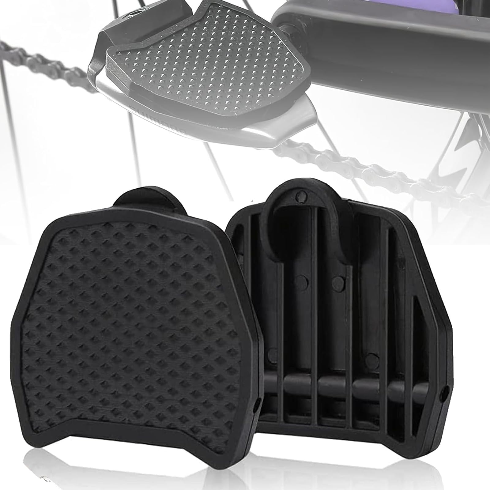 Pedale Plate für Shimano SPD-SL Klickpedale, PP Adapter Ändert, Klickpedale zu Flats, Flachpedal Umwandlung, leicht, rutschfest, Nylon Pedal Zubehör für Alltag und Freizeit