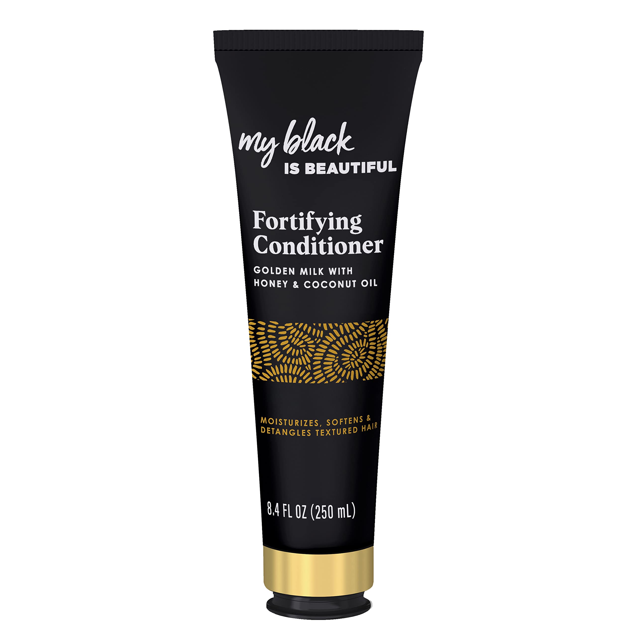 MY BLACK IS BEAUTIFULGolden Milk Fortifying Conditioner, 8.4 Fl Oz — Sulfate Free, Moisturizing Conditioner for Curly and Coily Hair with Coconut Oil, Honey, and Turmeric