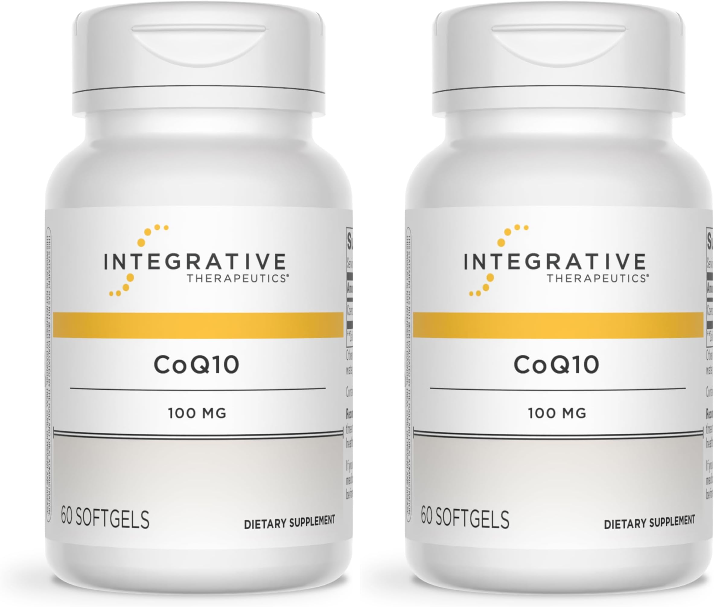Integrative Therapeutics CoQ10 (100mg) - Cellular Energy, Heart & Brain Health Support Supplement for Adults* - 60 Softgels (60 Servings) (Pack of 2) 60 Count (Pack of 2)