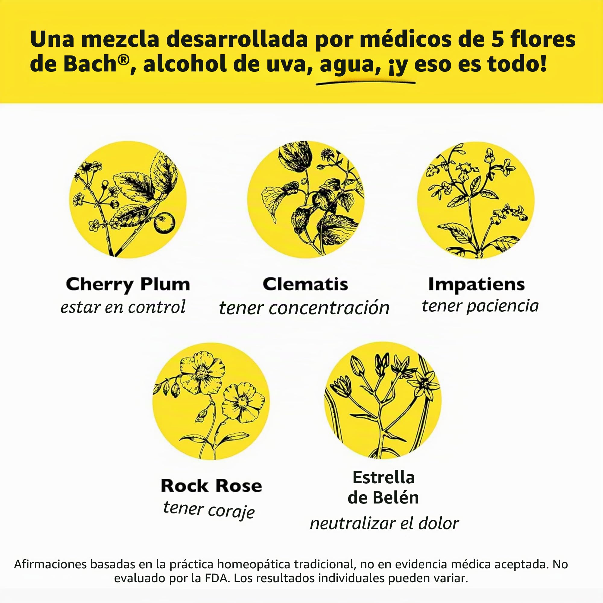 Gotas de remedio de rescate, 20 ml