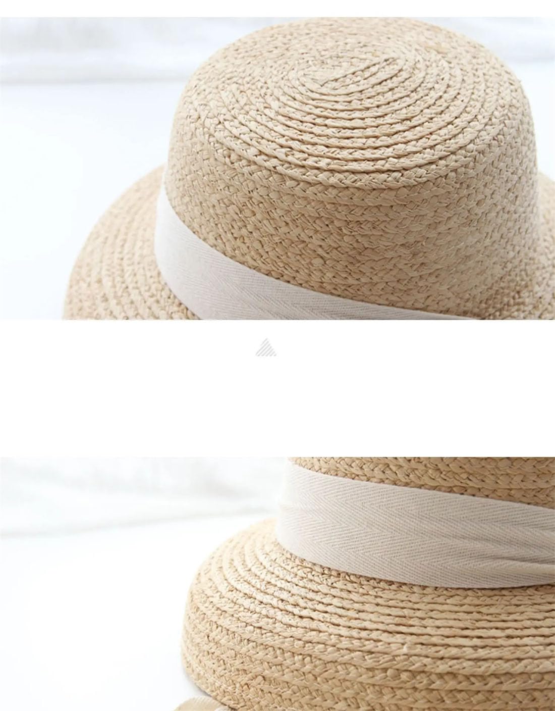 UIOKLMJH Fedoras Chapeau de paille à bord court pour femme