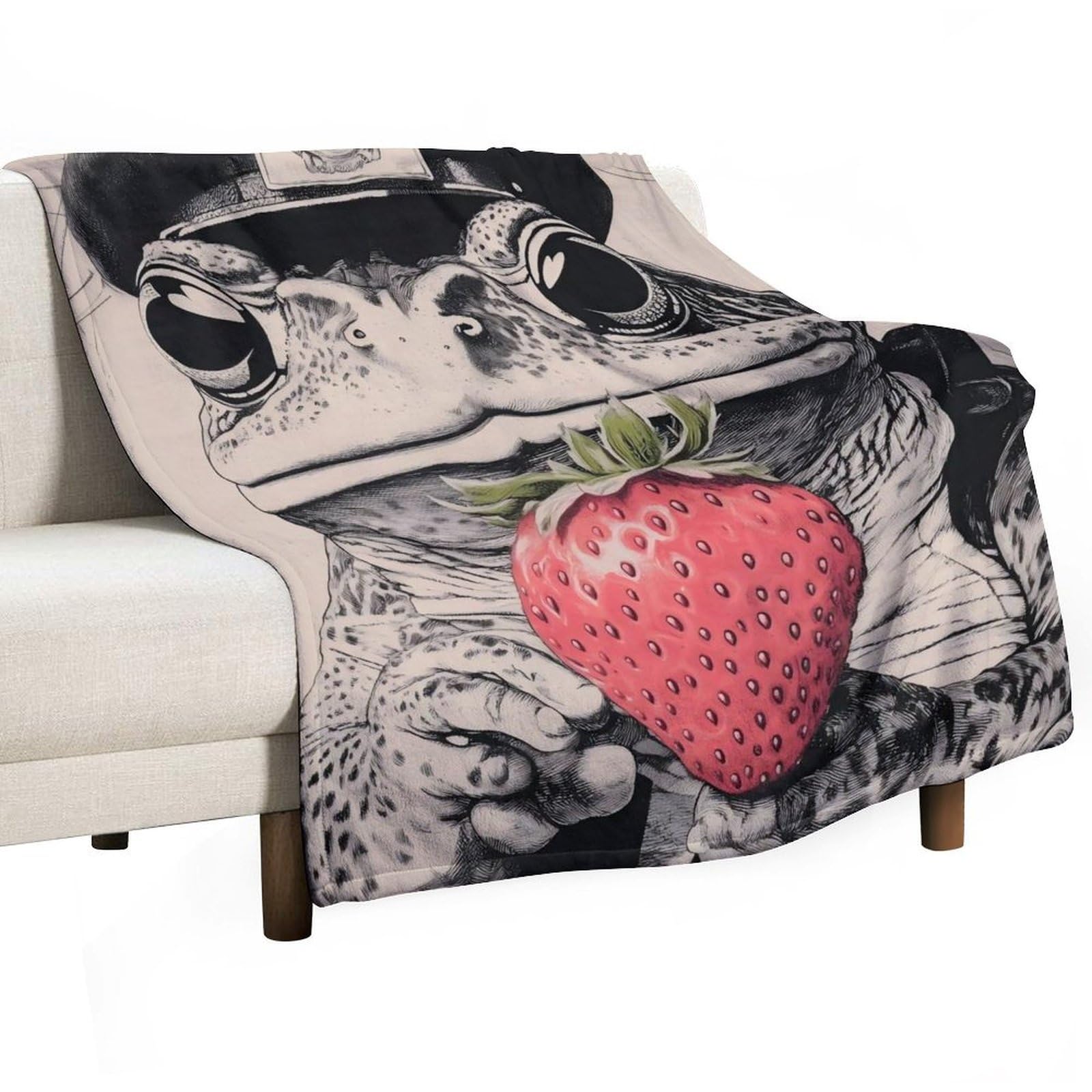 YHGSREUOH Funny Frog (1) Flannel Blankets Fleece Soft Throw Lightweight Plush Gifts for Couch, Bed, Cozy Sofa Plush, Chair, Lovers 175x200cm(70x80in)