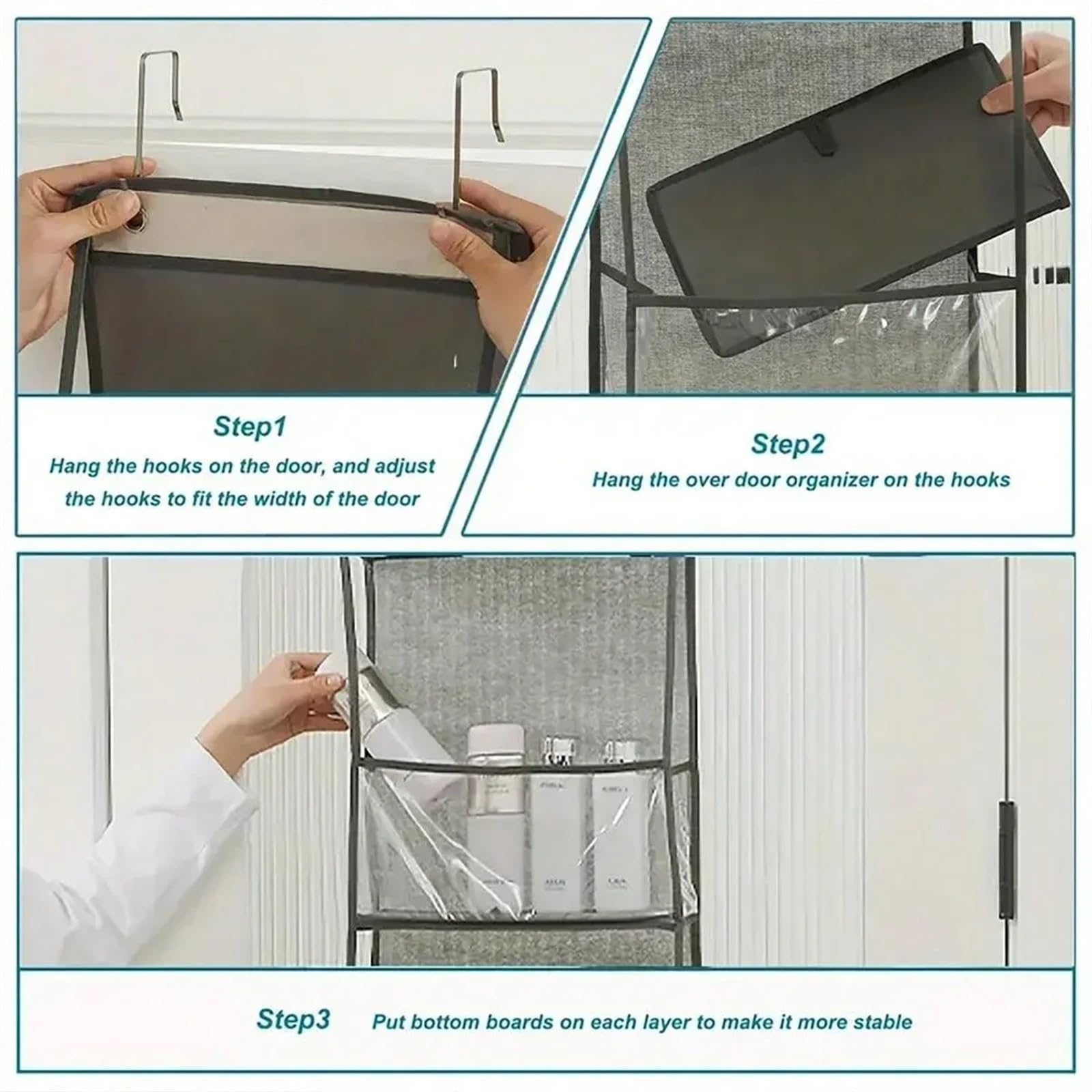 portaoggetti da Appendere Borsa portaoggetti Multifunzionale a 4/6 Strati da Appendere Dietro la Porta for riporre Biancheria Intima, Reggiseni, Pantaloni e Vestiti(White 4th And 6th)