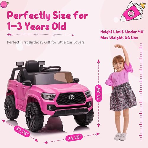 Miniatura 5 de Coche eléctrico de 12 V para niños, con licencia Toyota Ride on Truck Car con control remoto, vehículos eléctricos a batería, regalo para niños y