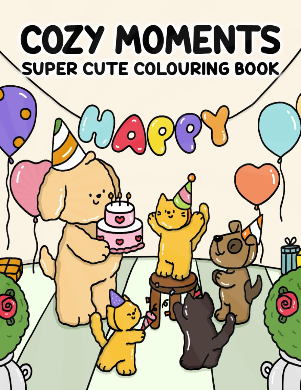 Cozy Moments Coloring Book: Enjoy relaxation with super cute coloring pages for adults, teens, and kids featuring adorable items. Paperback – July 20, 2024