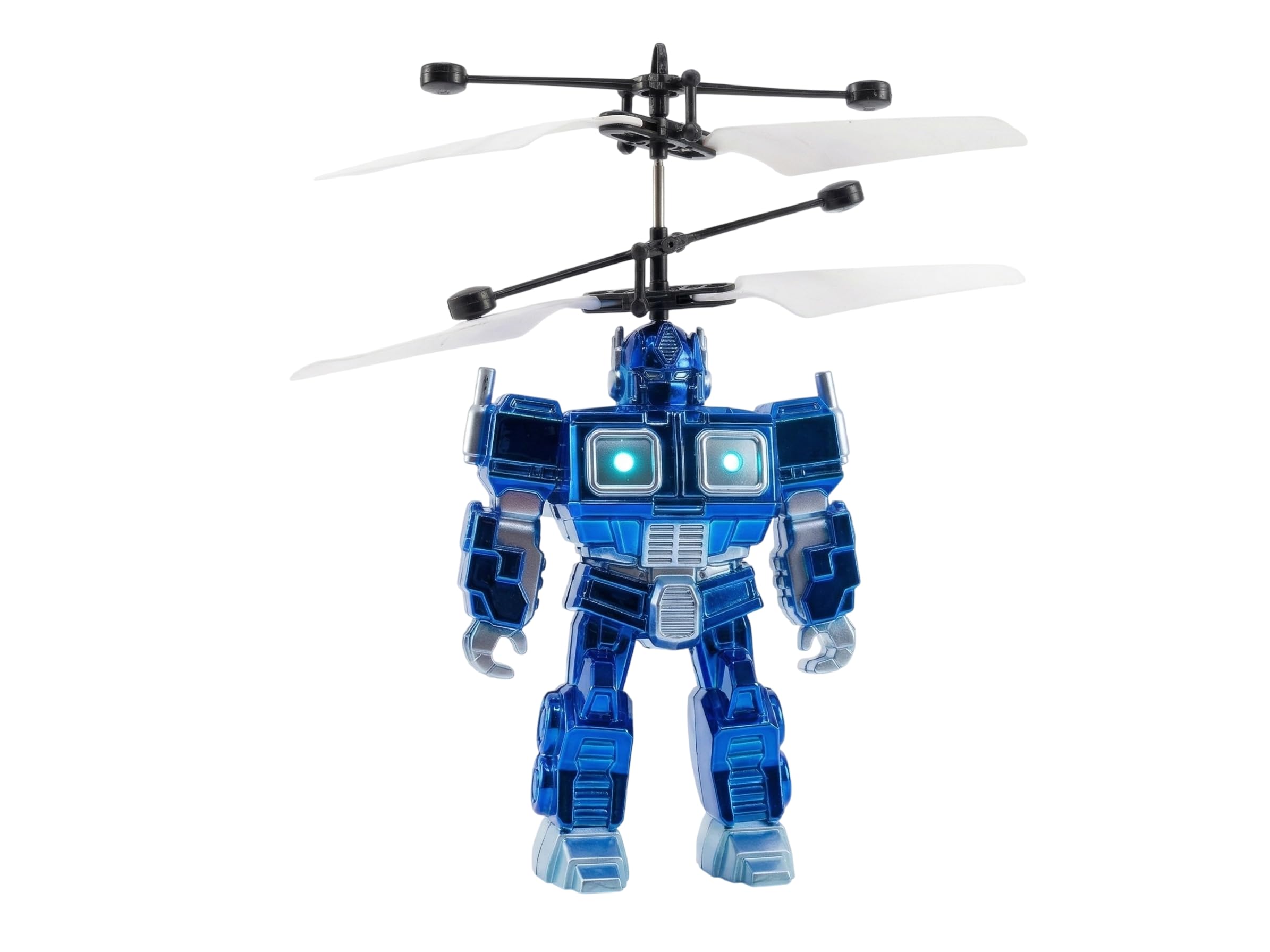 Gesture Control Flying Robot Toy | USB Rechargeable Flying Toy with LED Lights | Robot Toys for Boys and Girls | Best Gift | 6+ Years (Blue)-image-4