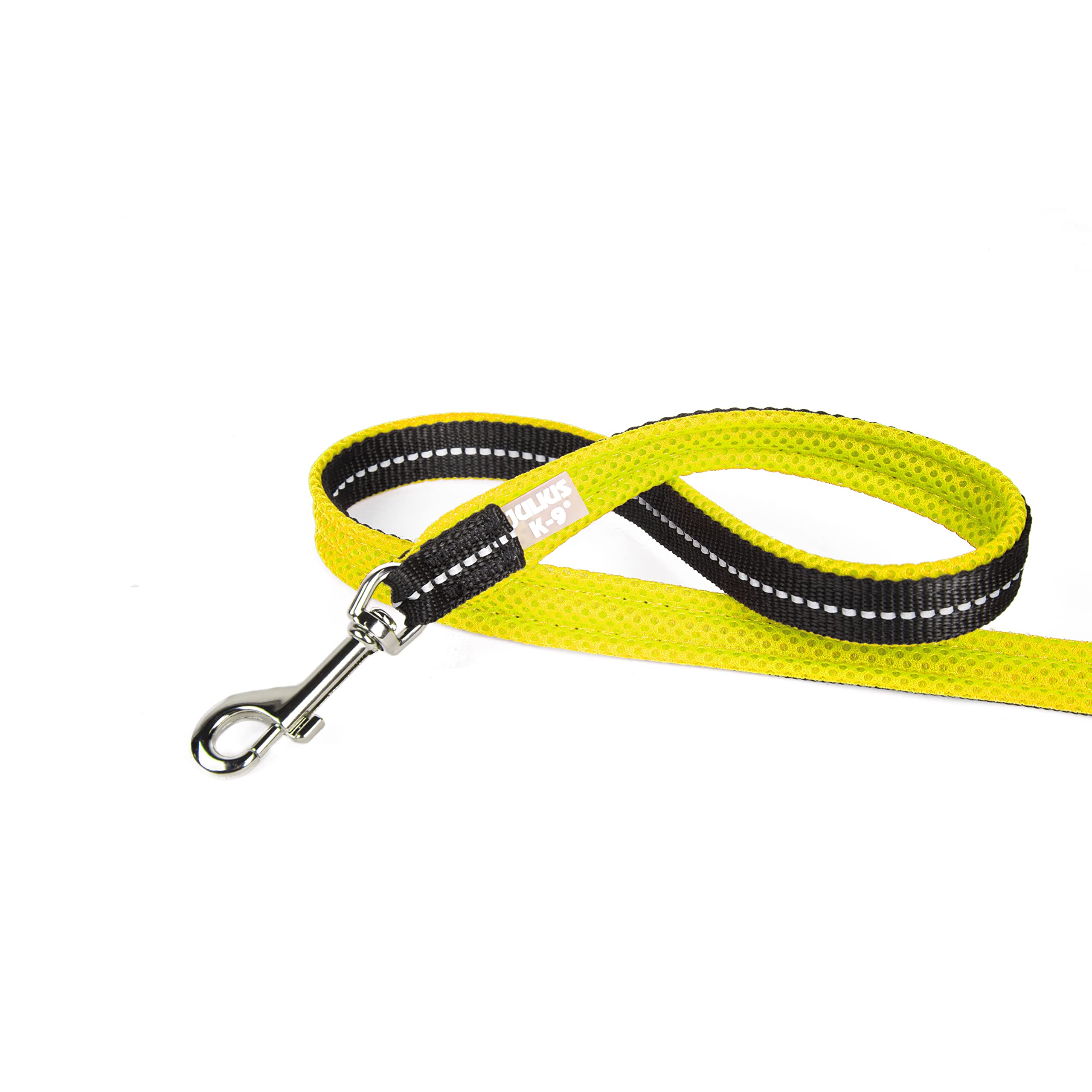 JULIUS K-9 IDC Powair Bundle - IDC Powair Hundegeschirr, Größe: 3XS/Baby 1, Neon + IDC Powairleine, Größe: 1,2 m mit Schlaufe und mit kleinen Karabiner, Neon