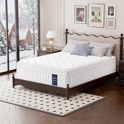 Tewinix Luxurious Hybrid Mattress, with Built-in Gel Memory Foam, Independent
