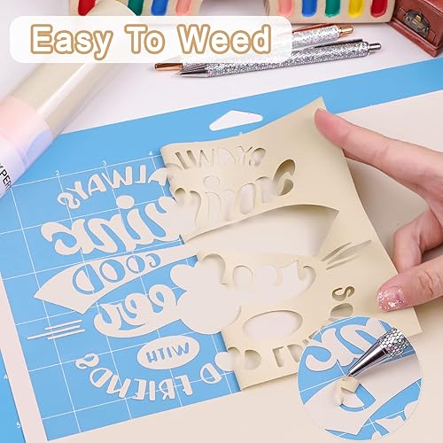 Miniatura 3 de WRAPXPERT Rollos de vinilo HTV color crema, vinilo de transferencia de calor beige de 12 x 5 pies, vinilo para planchar para camisetas, vinilo de