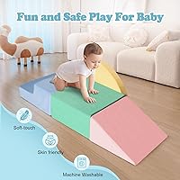 Vista 6 de Juguetes de escalada para niños de 1 a 3 años, bloques de espuma para escalar para bebés, set de 4 piezas de juguetes de escalada y gateo