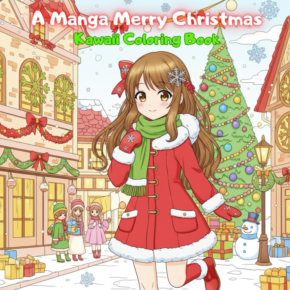 A Manga Merry Christmas - Kawaii Coloring Book